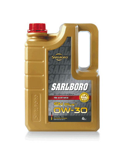 Sarlboro full synthetic gasoline engine oil SN PLUS+ 0W30 4L packed, suppress LSPI with super low temperature
