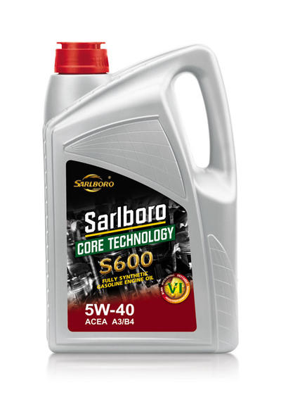 Sarlboro new package,core technology S600 5W40 A3/B4 4L gasoline engine oil
